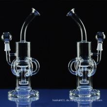 Geschlitzte Duschkopf Straight Glass Pipe für Rauch mit Perc (ES-GB-046)